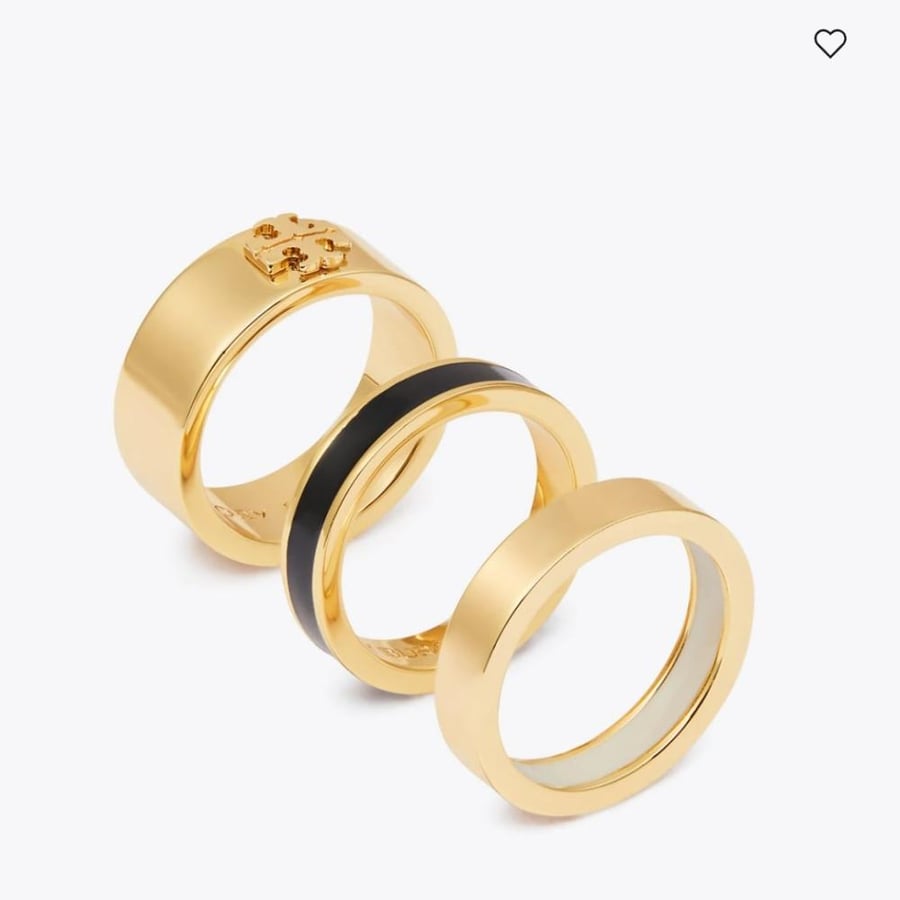 Tory Burch ICON ENAMEL RING SET