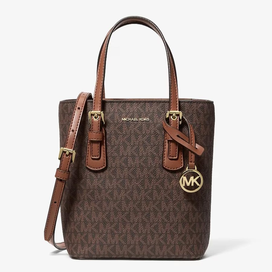 شنطه مايكل كورس Voyager Extra-Small Signature Logo Convertible Crossbody Bag