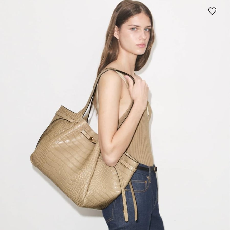 شنطه توري بورش  ROMY CROC-EMBOSSED TOTE