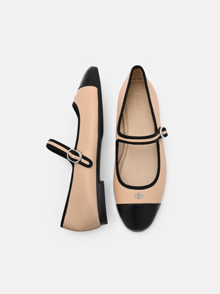 حذاء بيدرو Alina Leather Ballerina Flats