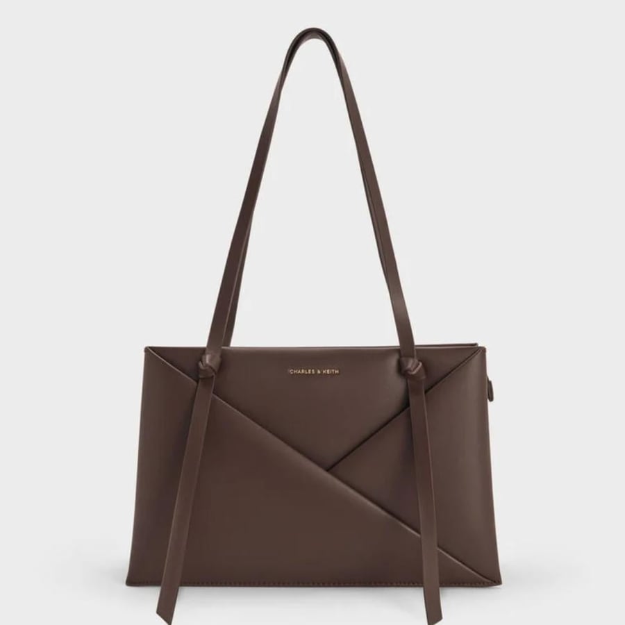Charles and Kate Aubrielle Croc-Effect Top Handle Bag - black