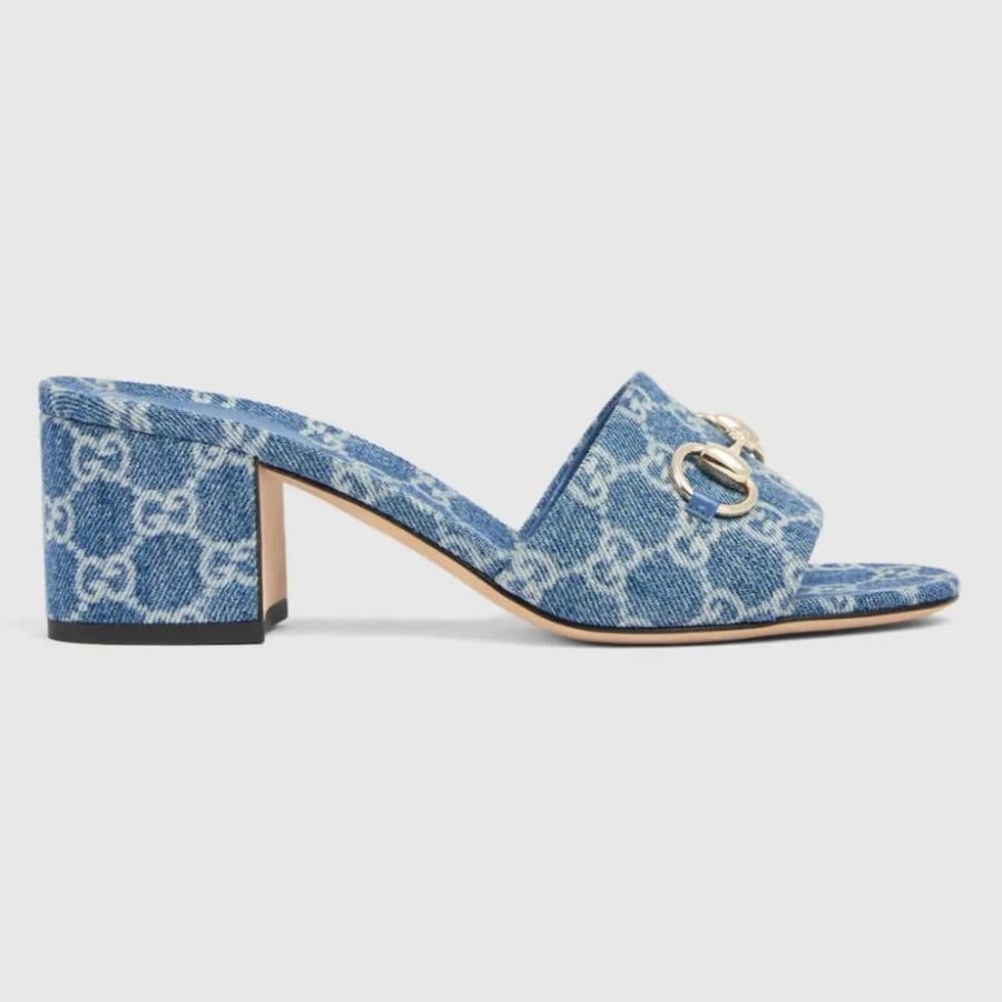 كعب قوتشي 5.5 Sandalia tipo chancla con Horsebit para mujer