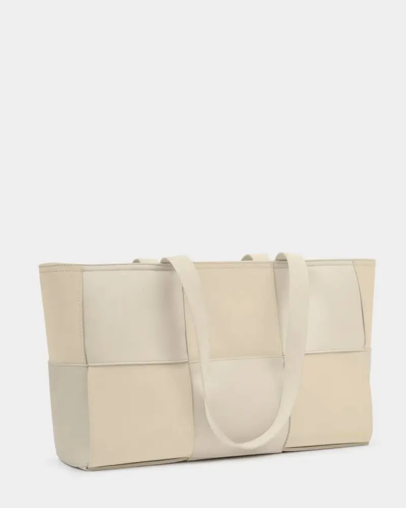 Taya Hand Woven Suedette Tote Bag