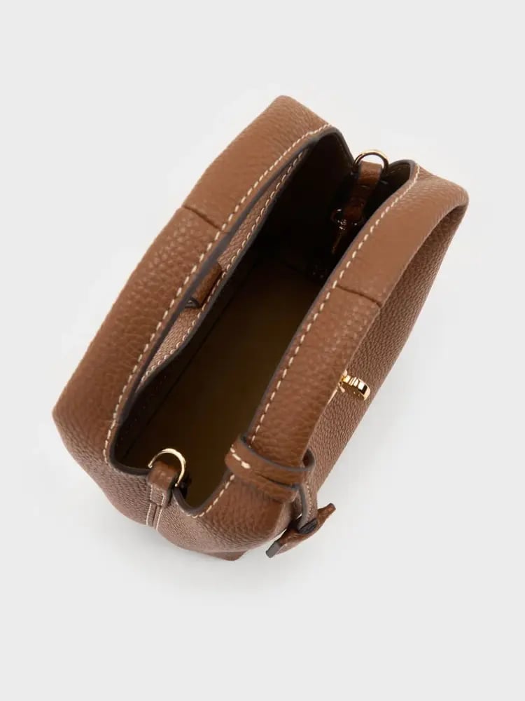 شنطه تشارلز آند كيث  Mini Chance Turn-Lock Bucket Bag