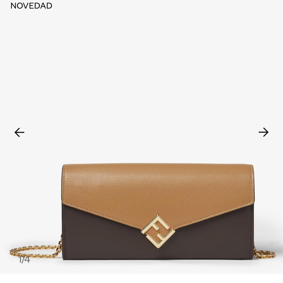 فندي FF Diamonds Continental Wallet with Chain