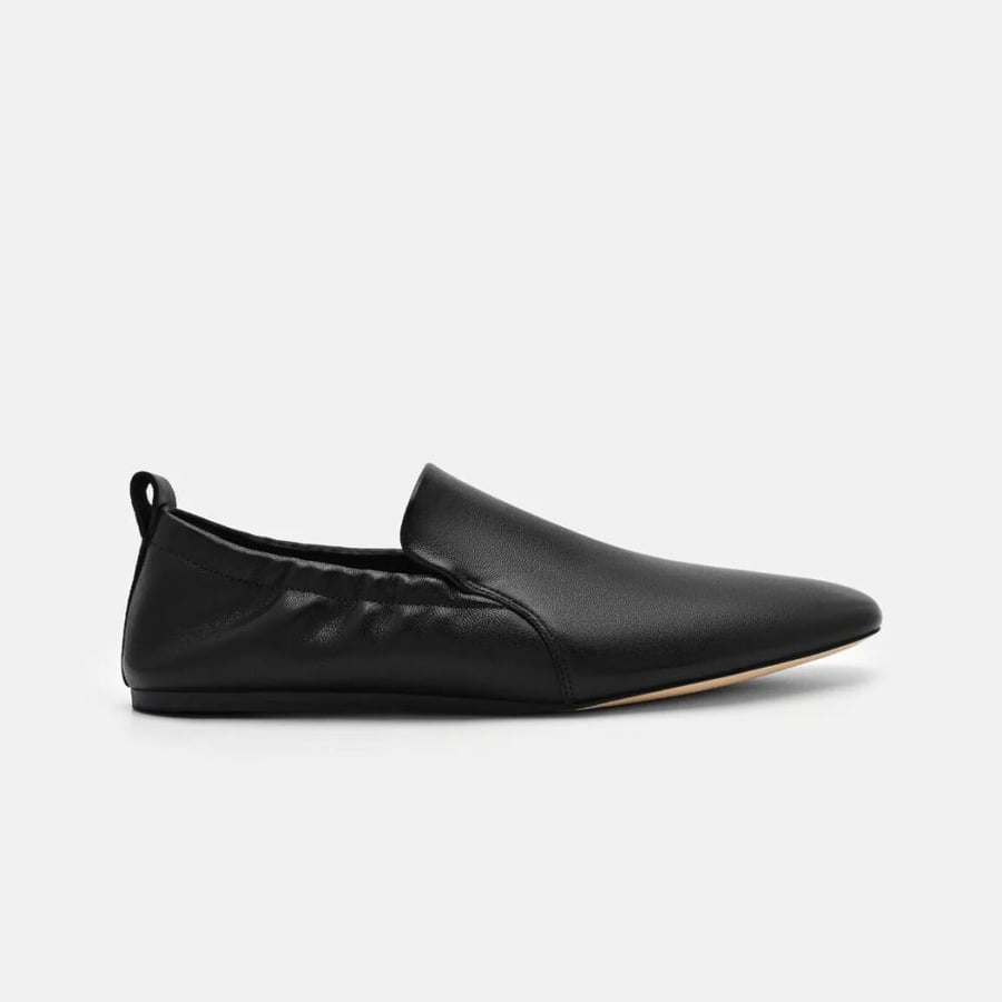 حذاء بيدرو Scrunch Leather Slip-On Flats