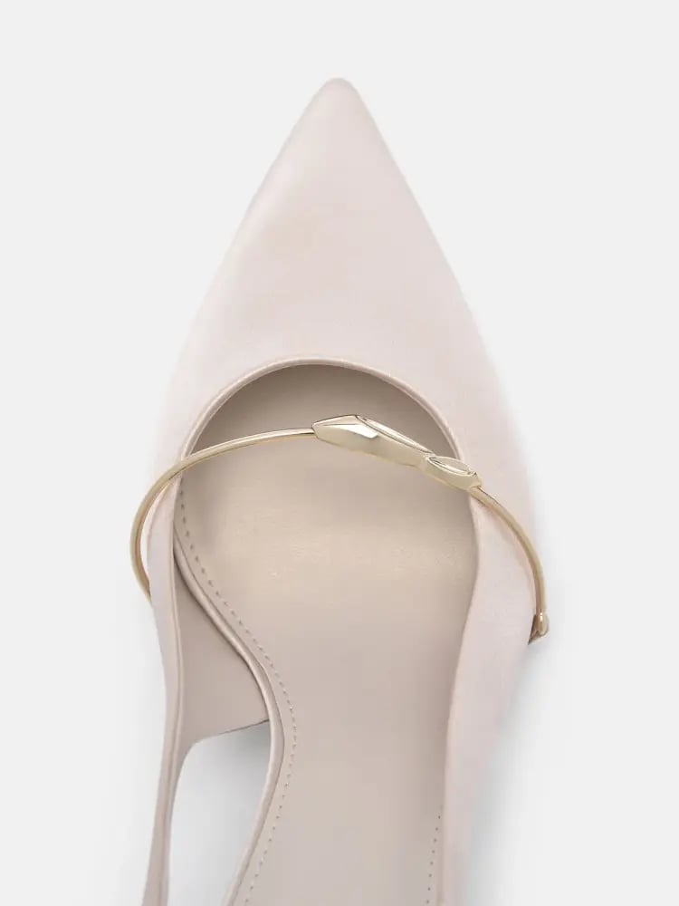 كعب بيدرو 6.5 سم Satin Slingback Heel Pumps