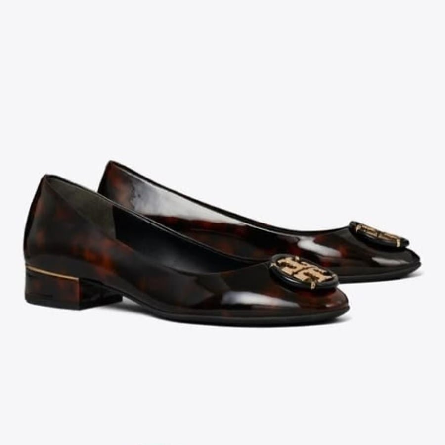 كعب توري بورش multi logo block heel