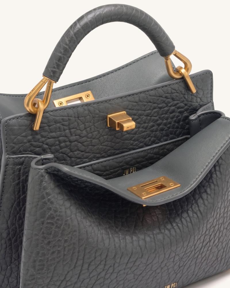 شنطه JW PEI Lucia Elephant-Effect Top Handle Bag