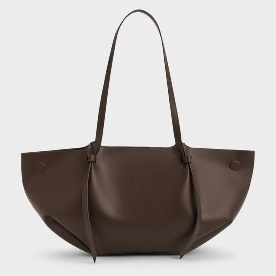 تشارلز اند كيت - Calla Tote Bag Espresso Brown- Large