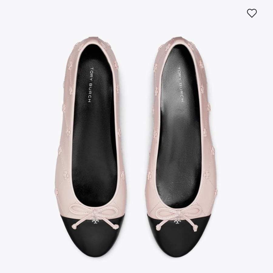 حذاء توري بورش BUNNY KNOT CAP-TOE BALLET FLAT