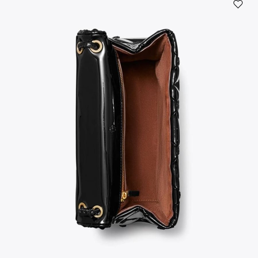 شنطه تورى بورش BUNNY KNOT RUNWAY PATENT LEATHER SHOULDER BAG