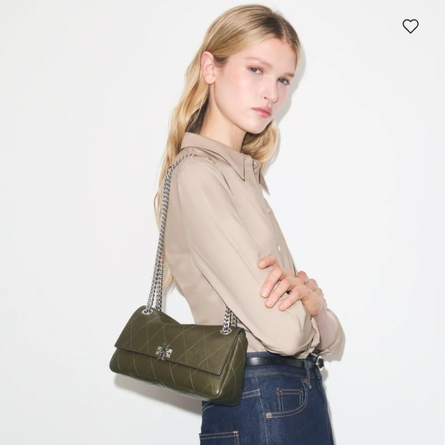 شنطه توري بورش Best Seller SMALL CHARLIE QUILTED SHOULDER BAG