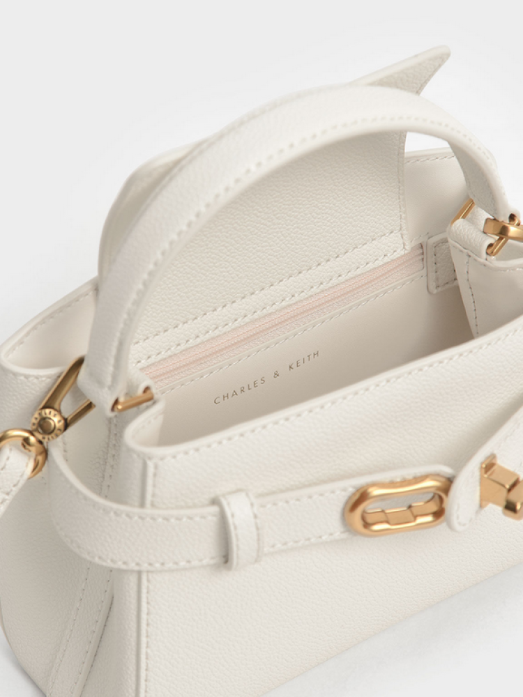 تشارلز اند كيت - Aubrielle Canvas Two-Tone Top Handle Bag  - Small