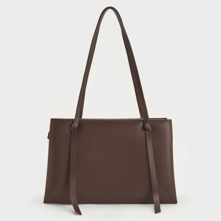 Charles and Kate Aubrielle Croc-Effect Top Handle Bag - black