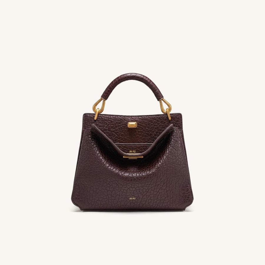 شنطه JW PEI Lucia Elephant-Effect Top Handle Bag