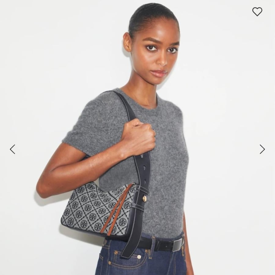 شنطه توري بورش  T MONOGRAM SMALL ROMY  SHOULDER BAG