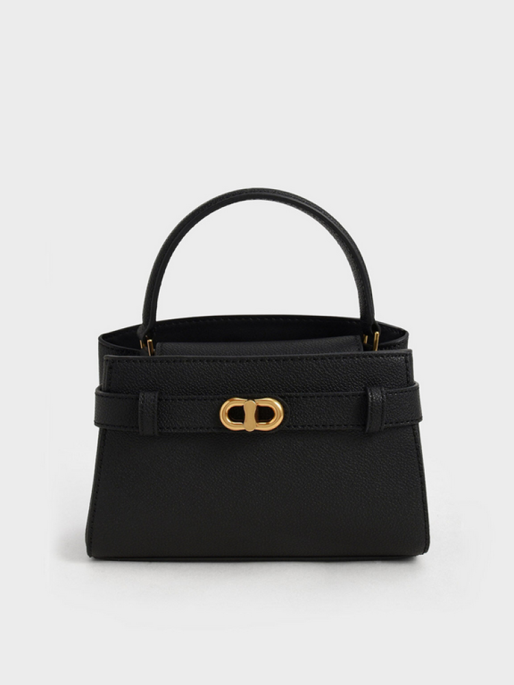 تشارلز اند كيت - Aubrielle Canvas Two-Tone Top Handle Bag  - Small