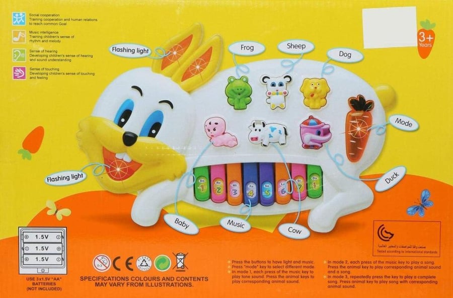 Piano game shaped like a rabbit