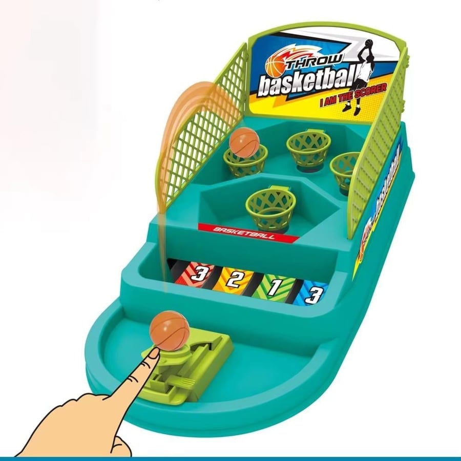 A small basketball game launched with fingers