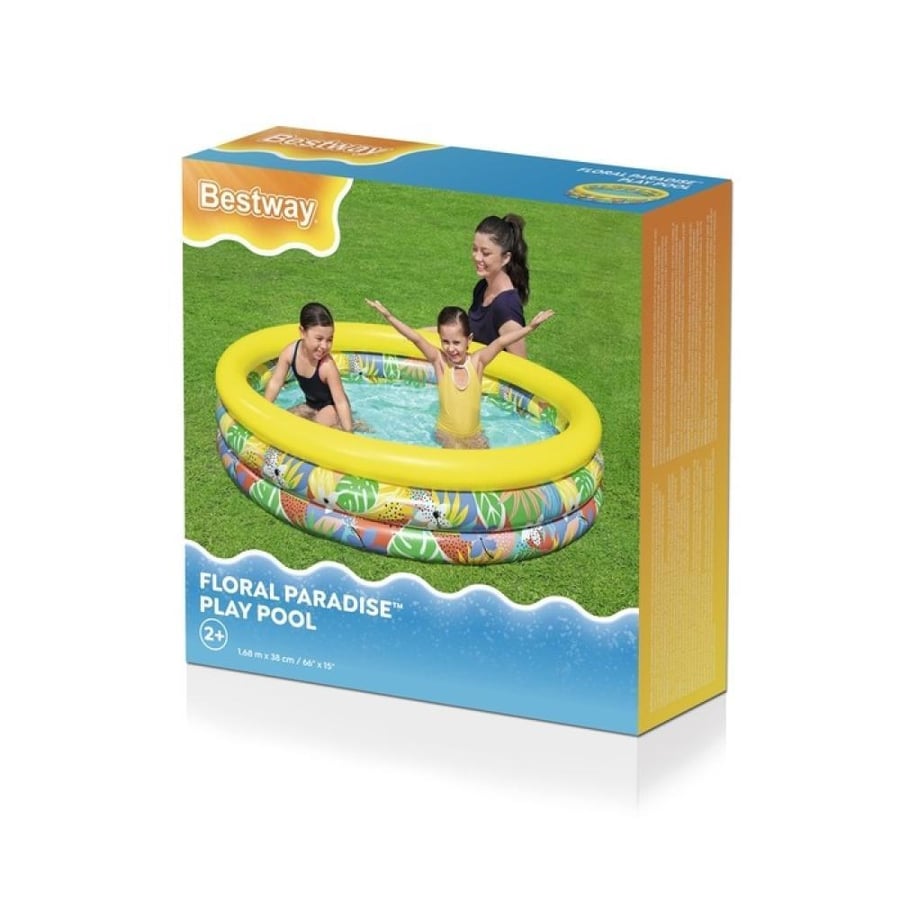 مسبح الأطفال بشكل أزهار ونباتات استوائية ملونة 1.68م×38سم Bestway – Floral Paradise Play Pool ll