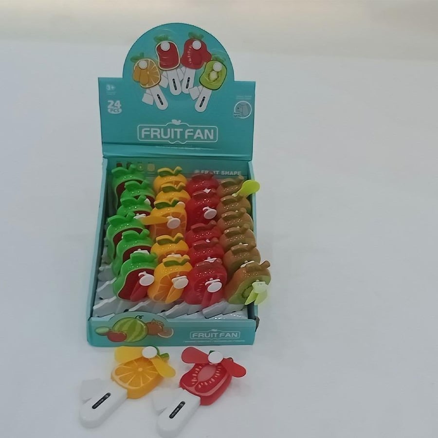 Handheld fan with fruit shapes .. 24 pieces ..