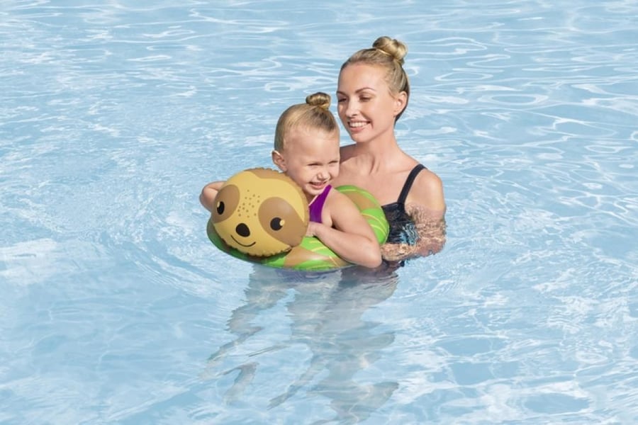 Children's animal design swimming ring 50 × 52 cm.— Bestway Floatin’ Friends Split Swim Tube