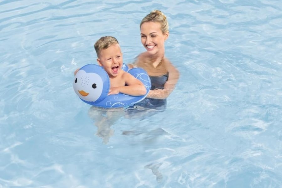 Children's animal design swimming ring 50 × 52 cm.— Bestway Floatin’ Friends Split Swim Tube
