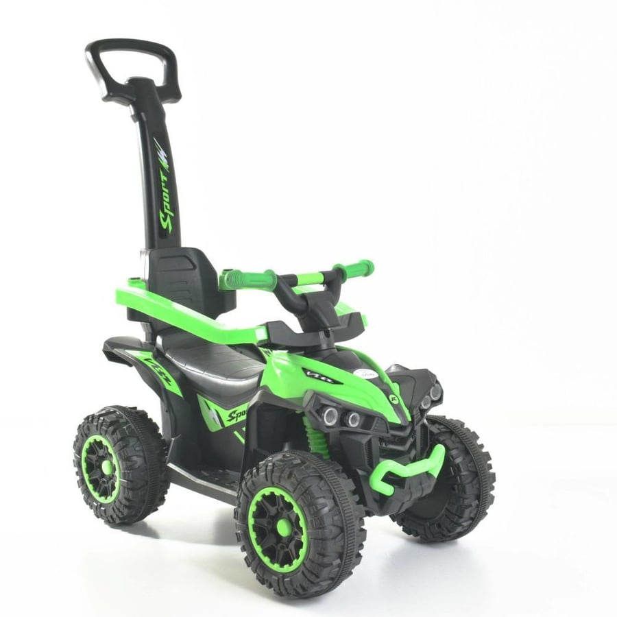 A children's ride-on car with a sturdy and safe design