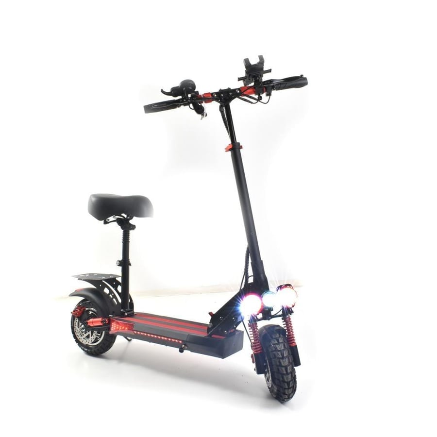 Powerful electric scooter with front lighting