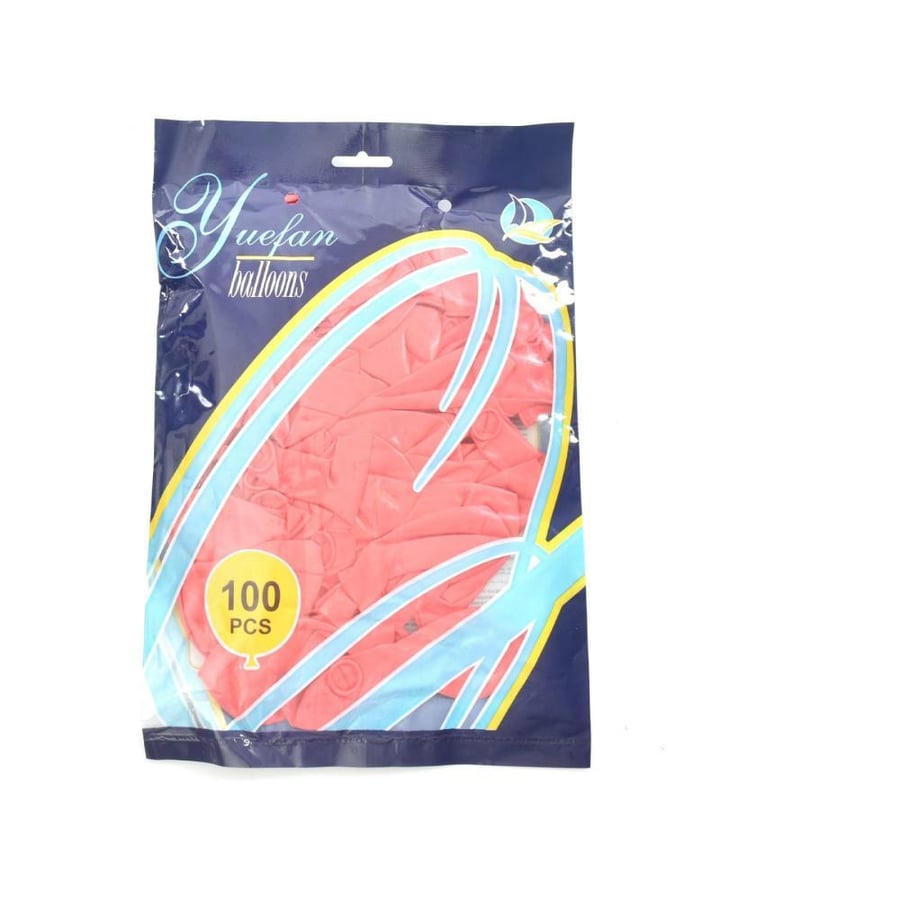 A bag of 100 balloons in cantaloupe color