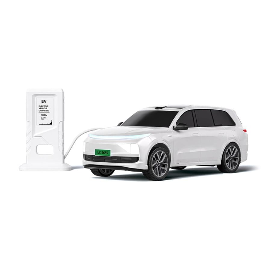 Electric car with remote control and charging station