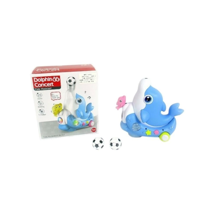 Dolphin with musical football