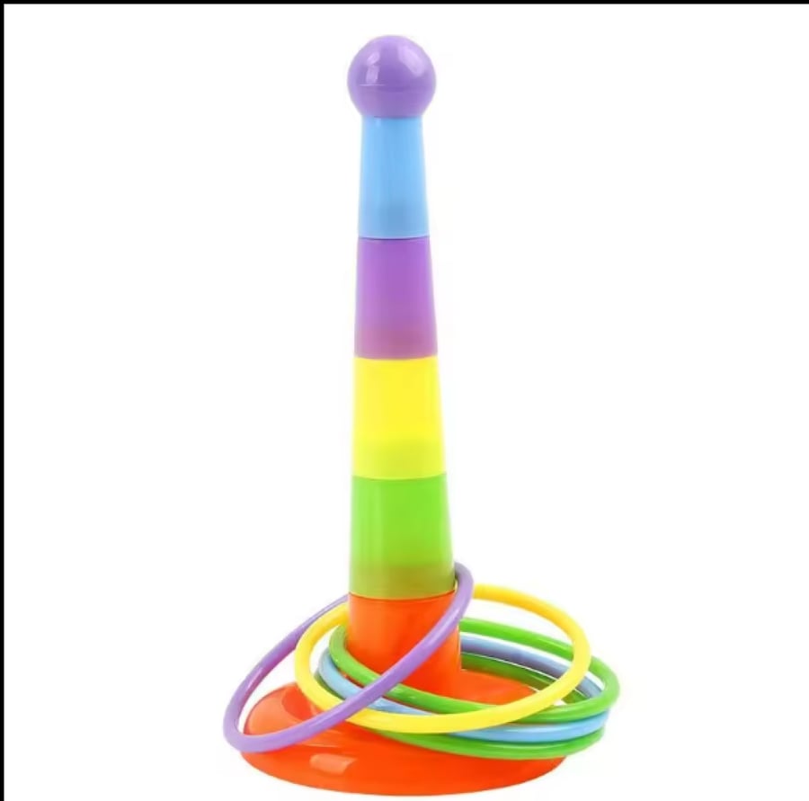 Plastic ring tossing game