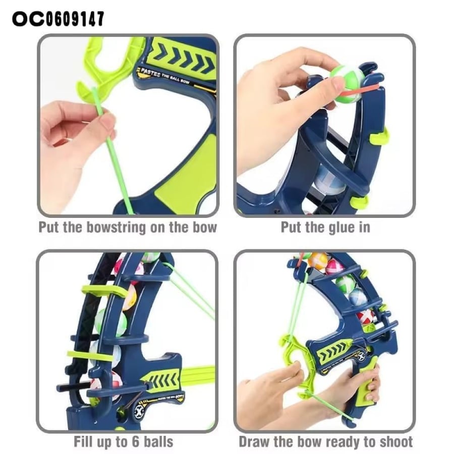 Sticky ball bow game
