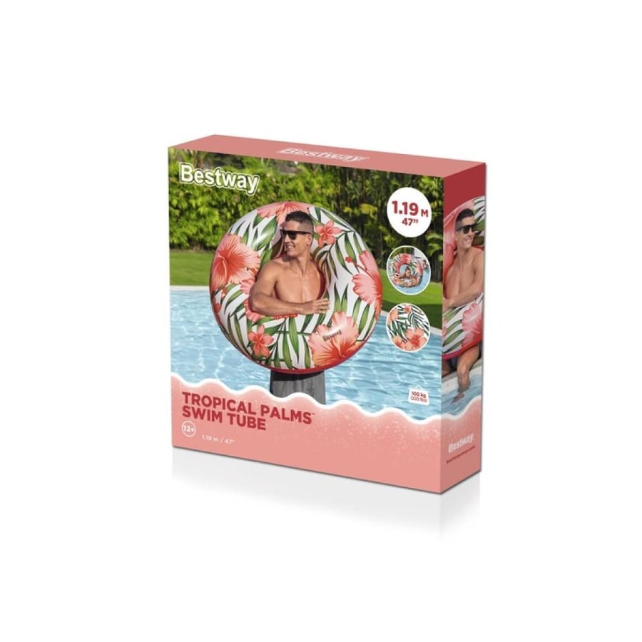 Round swimming ring with tropical style 1.19 m – Bestway Tropical Swim Tube