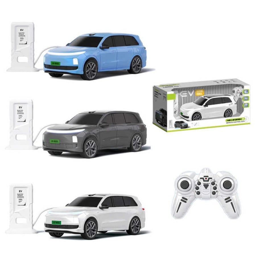 Electric car with remote control and charging station