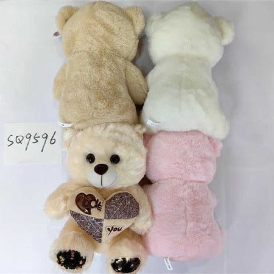 A dual set of bears carrying hearts
