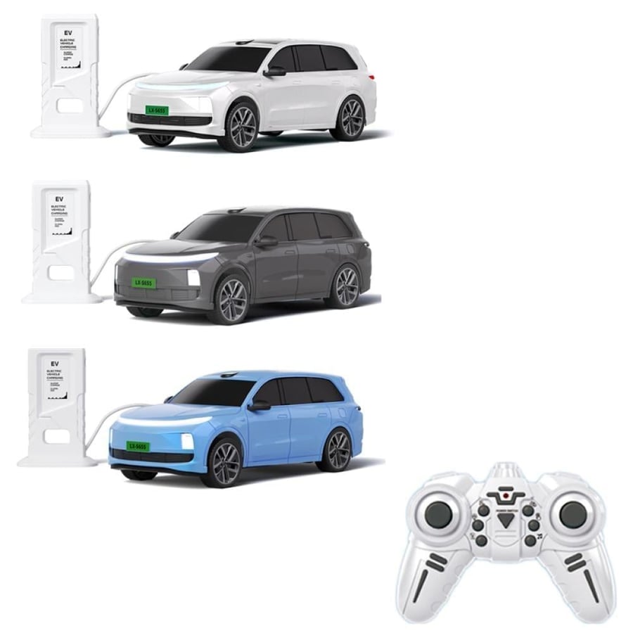 Electric car with remote control and charging station
