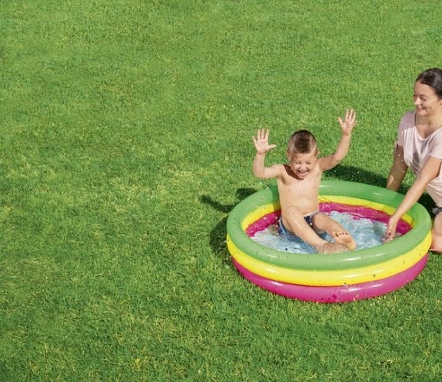 Colorful circular children's pool 1.52 meters × 43 cm – Bestway Swim Squad Kiddie Pool