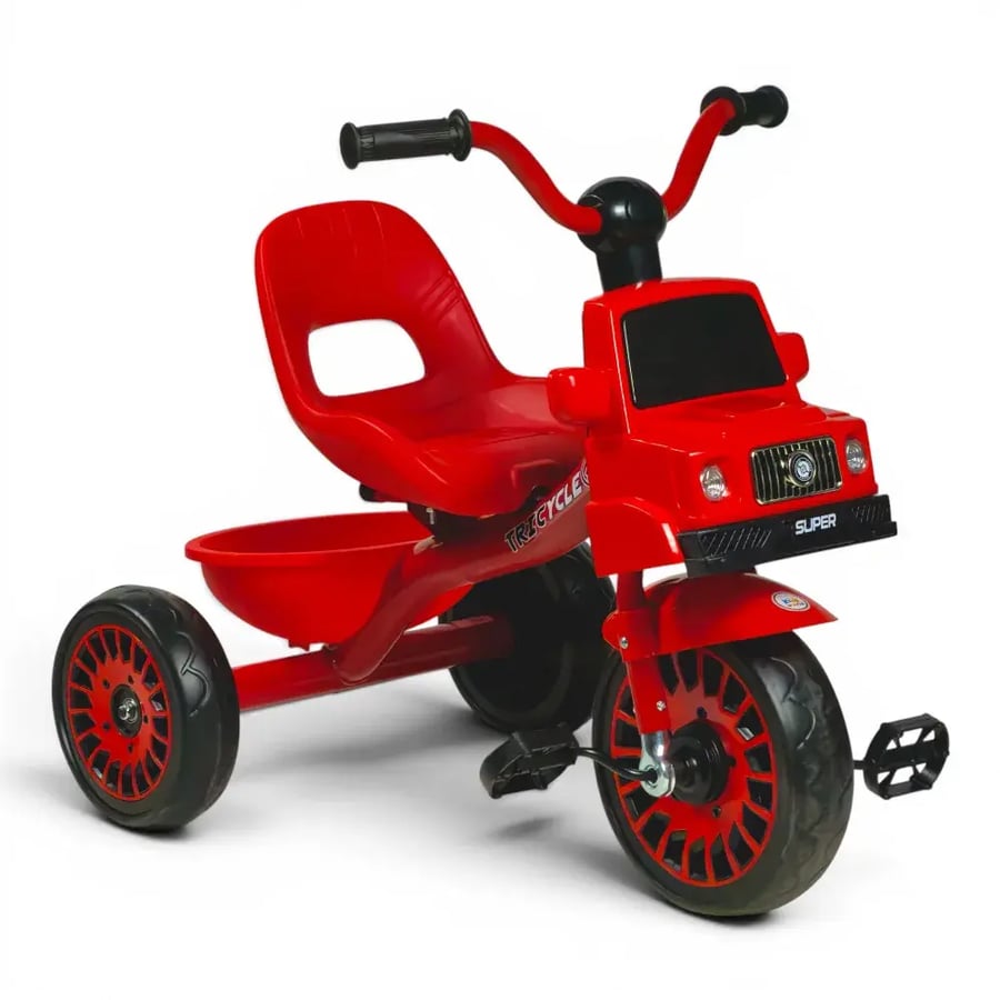 A bicycle shaped like a car for children