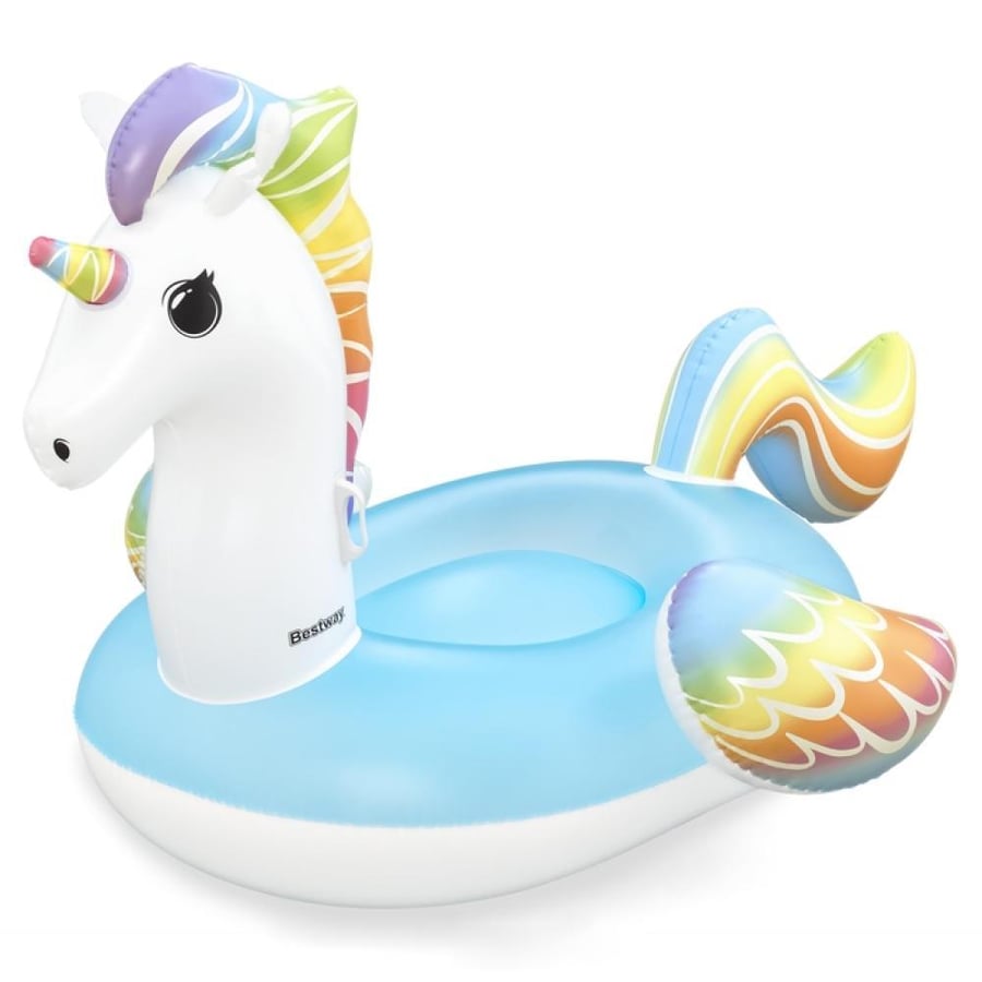 Unicorn-shaped fantasy necklace 2.24 m × 1.64 m. – Bestway Fantasy Unicorn Ride-On