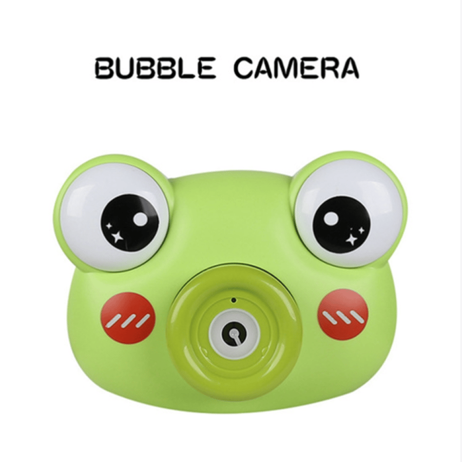 Bubble camera game in the shape of a frog