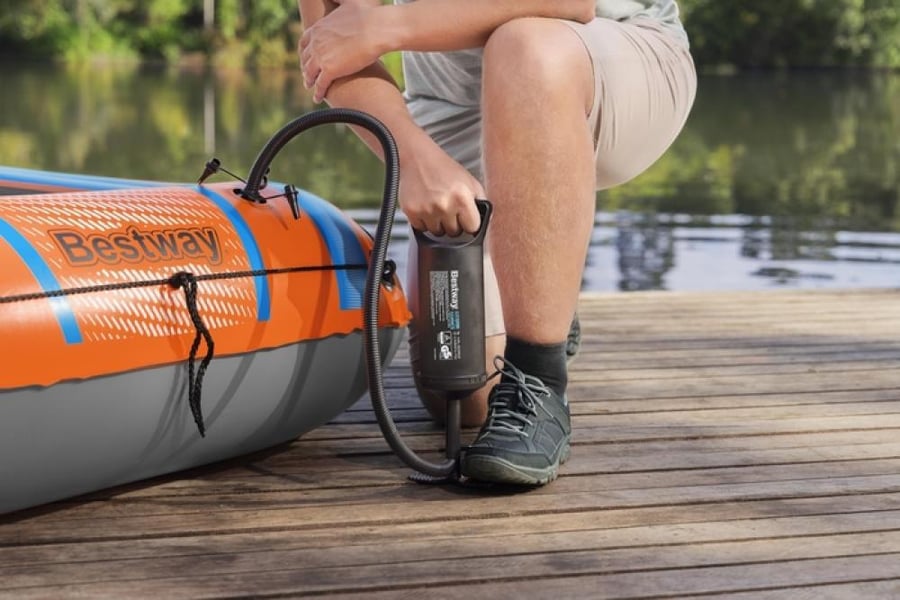 Almost 3000 inflatable boat with oars and pump 2.46 m × 1.19 m– Bestway Kondor Elite 3000 Raft Set
