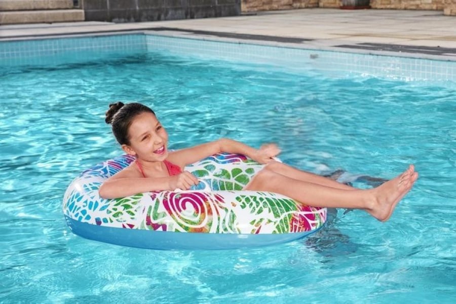 Colorful swimming ring with wave design 91 cm – Bestway