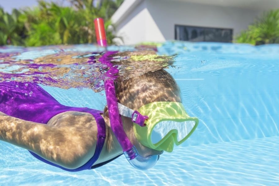 Children's diving set from Bestway – goggles, snorkel, and fins – Bestway Kids Snorkel Set