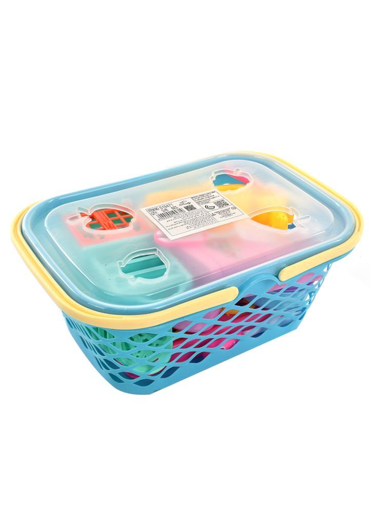 Cooking tools set in basket + pot