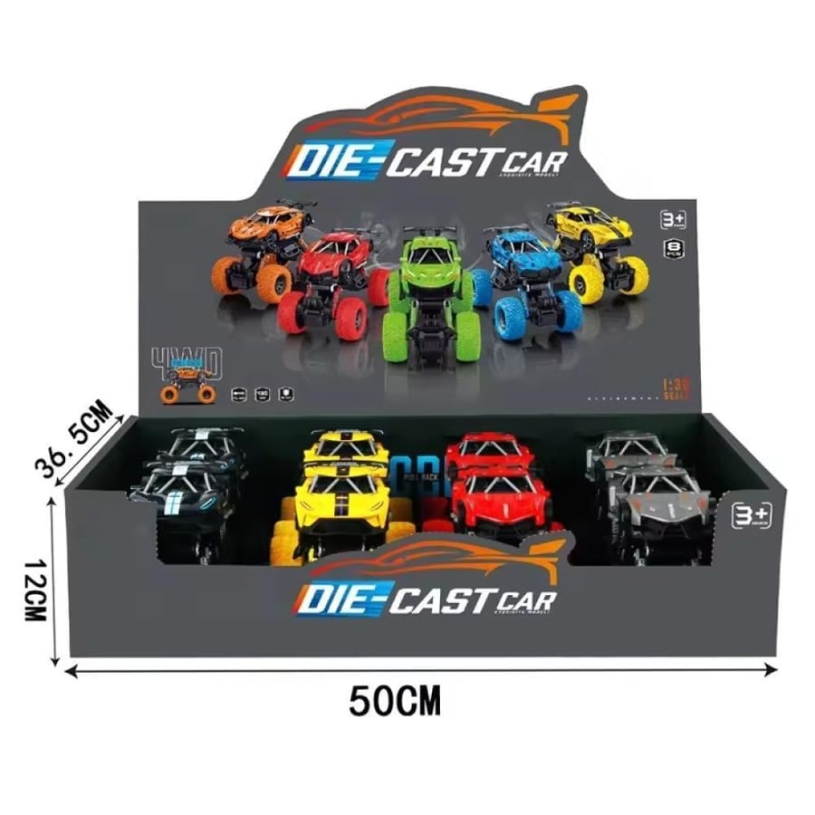 Diecast car game 8 pieces