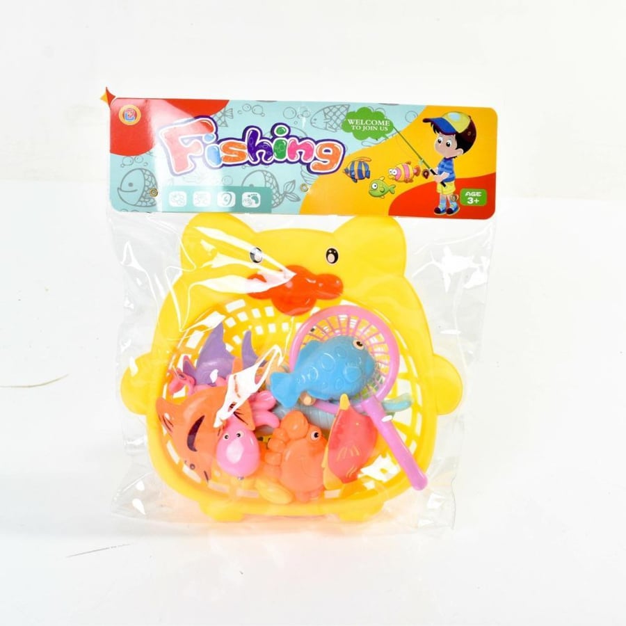 Fishing game set for children in yellow