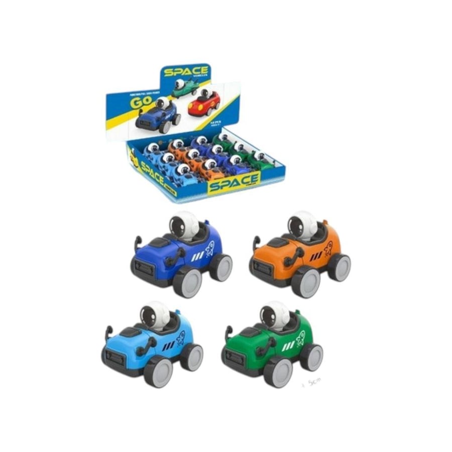 A space car with huge wheels.. 12 pieces..